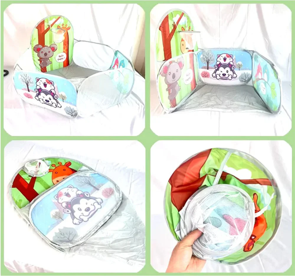 Parc bébé intérieur avec panier de basket