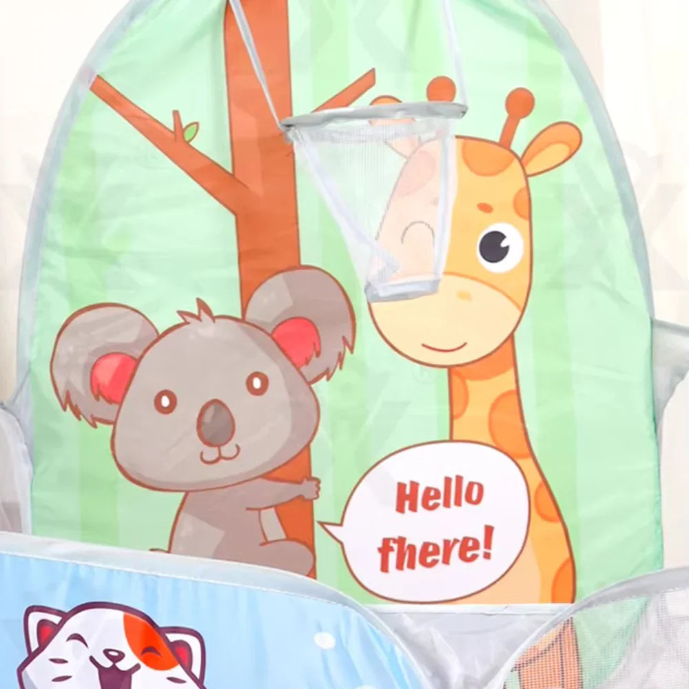 Parc bébé intérieur avec panier de basket